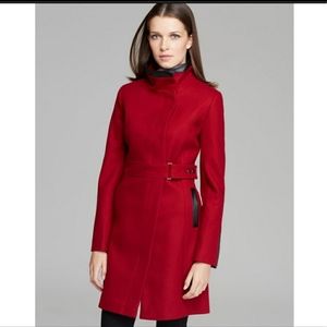 Red wool blend coat - Via Spiga